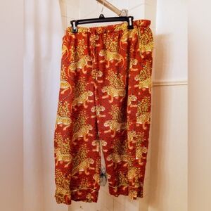 Printfresh Cropped Pajama Pants Bagheera Tiger Hot Pink 1x